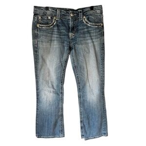 Miss Me Y2K Easy Boot cut stretch low rise rhinestone jeans Size 29